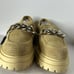 NAPOLEONI Italian Chunky Lug Sole Perforated Suede Chain Loafers Size 38