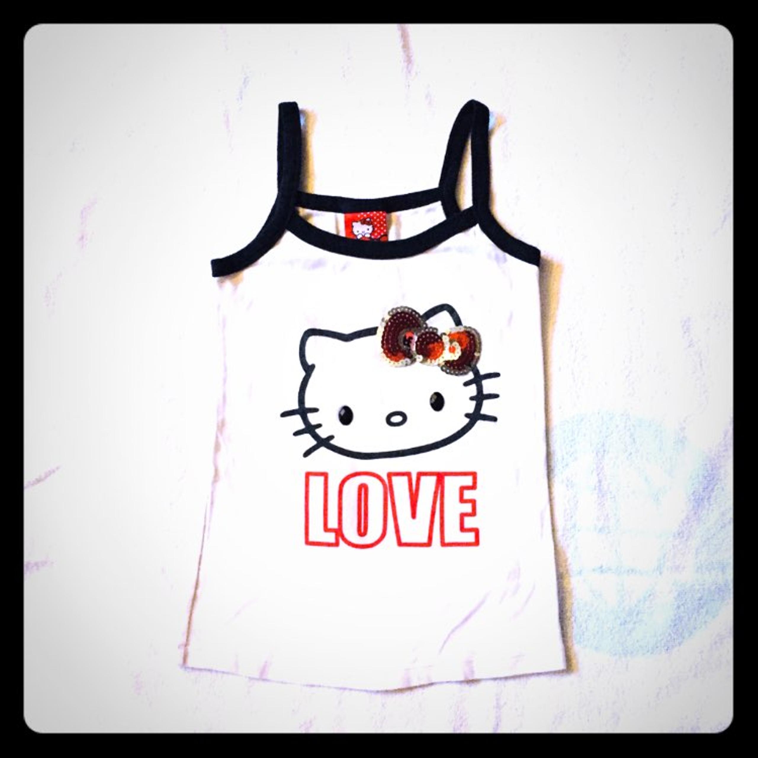 Sequined Bow Jewel Eyed Hello Kitty Tank