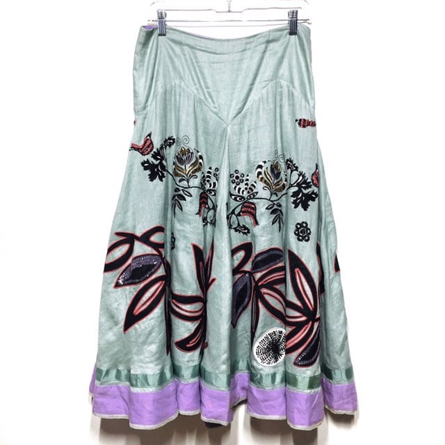 Oillily Flora Embroidery Full Midi Linen