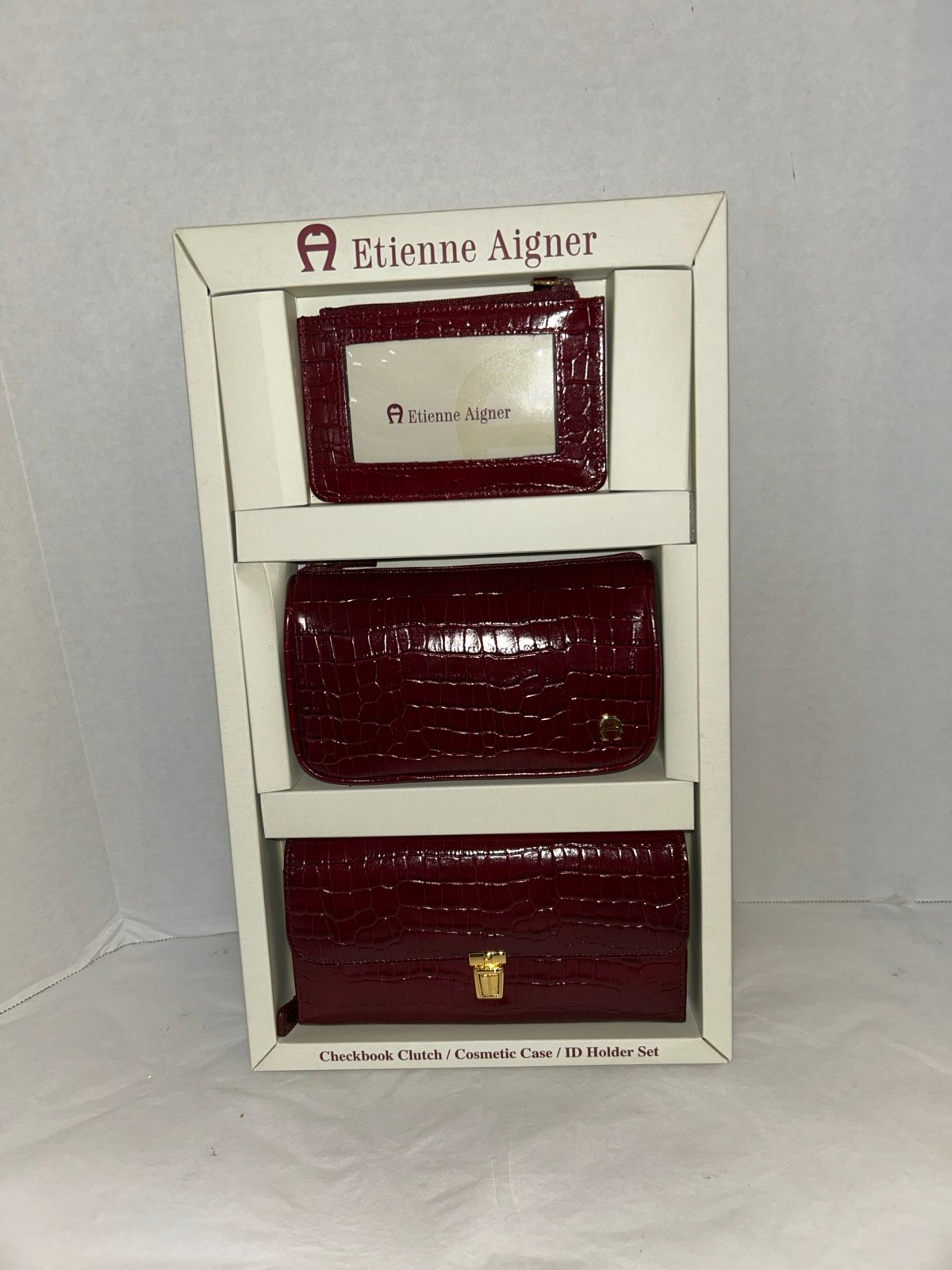 New Vintage Etienne Aigner 3 Piece Wallet Set