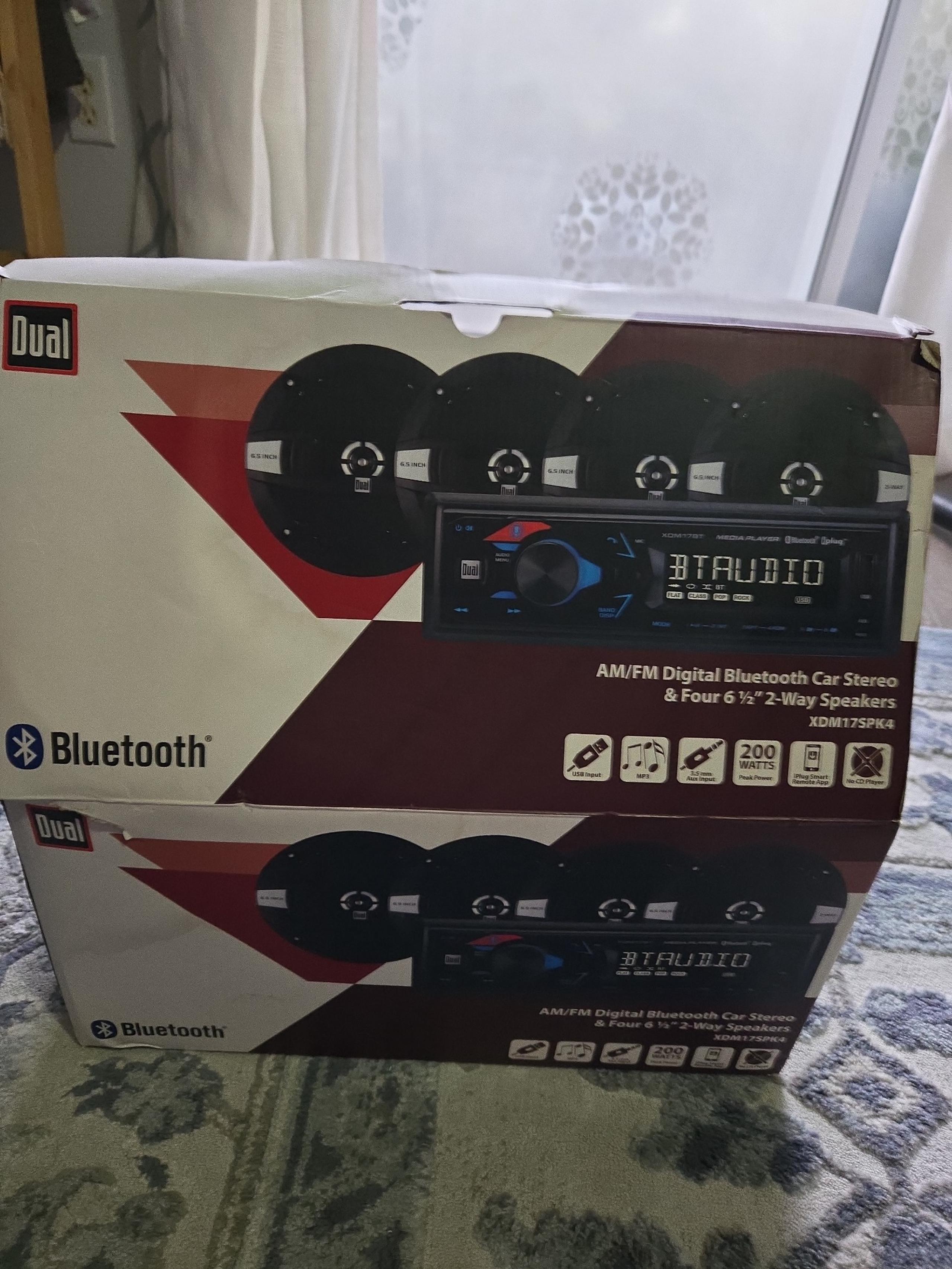 Car Stereo Radio Bluetooth USB MP3 Siri 4 speaker 6.5" DUAL XDM17SPK4 OPEN BOX