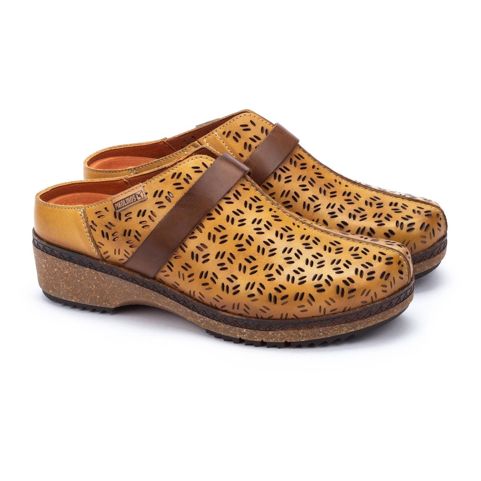 New PIKOLINOS GRANADA Women's die-cut leather clogs