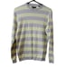 Ted Baker London Yellow & Gray Striped Crewneck Sweater Medium