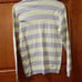Ted Baker London Yellow & Gray Striped Crewneck Sweater Medium