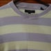 Ted Baker London Yellow & Gray Striped Crewneck Sweater Medium