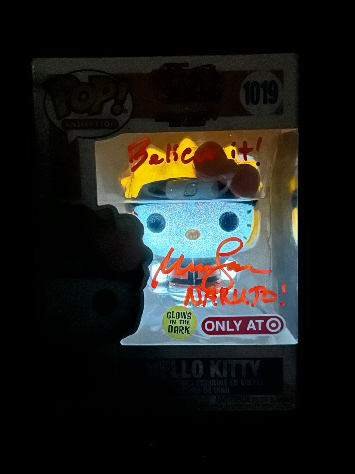Autographed Naruto Shippuden, Hello Kitty Funko Pop! #1019