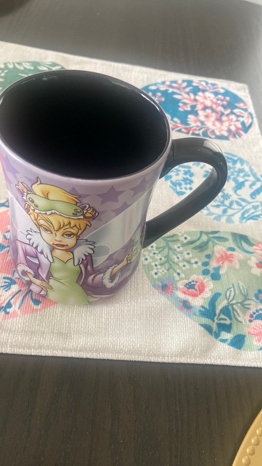 Disney Parks Tinker Bell Coffee Mug Pixie Power Mornings Aren't Magical