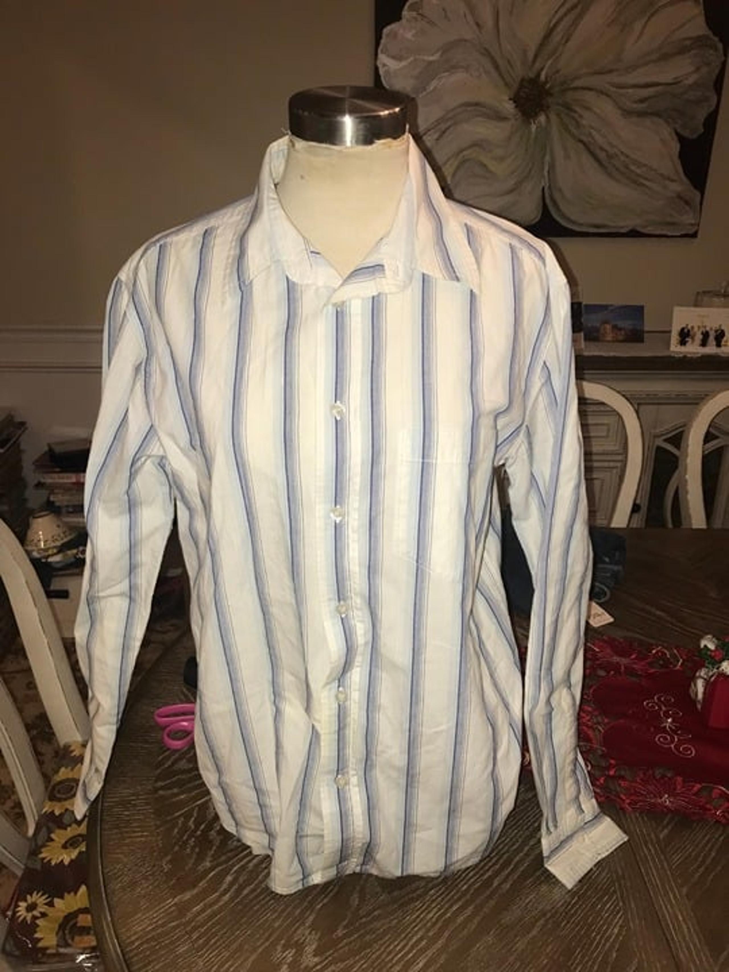 AEROPOSTALE A87 SLIM FIT SMALL 100% COTTON men's button-front long sleeve shirt