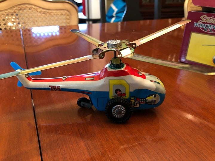 Santa's Workshop Windup Helicopter
