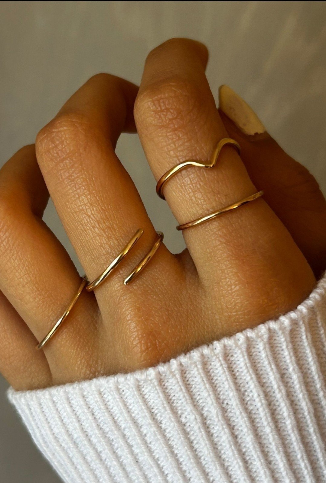 14k Solid Yellow GOLD Stackable rings
