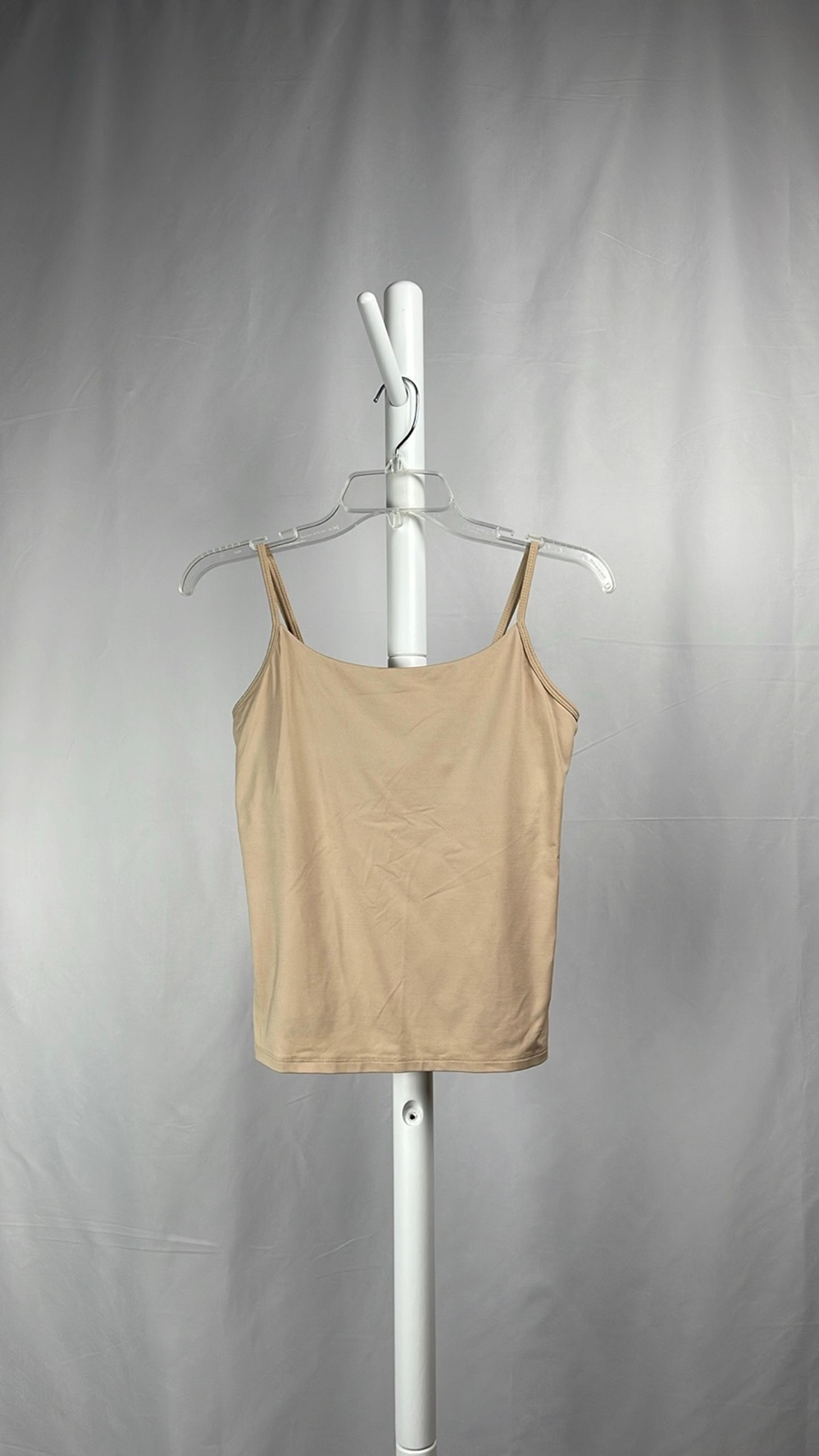 Cato Nude Camisole Shelf Bra Adjustable Spaghetti Straps Soft Stretch Women’s S