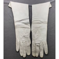 Vintage VTG 50s-60s Real Kid Leather Gloves 100%Pure Silk lined Made in France 6