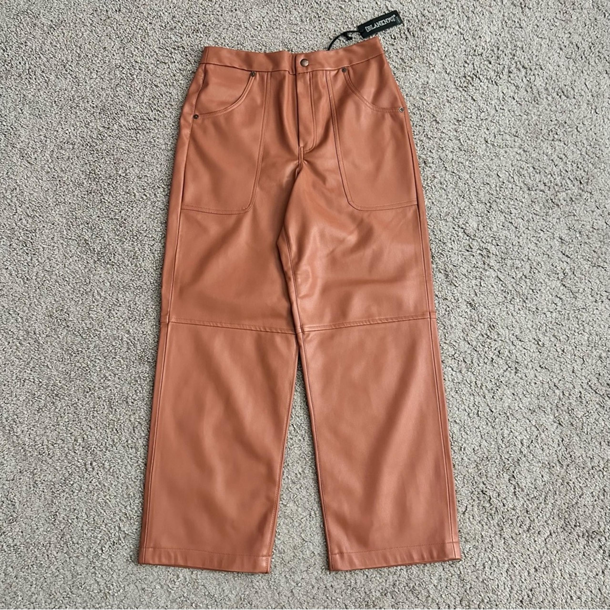 Anthropologie Blank NYC The Baxter Ribcage Straight Faux Leather Pants Womens 28