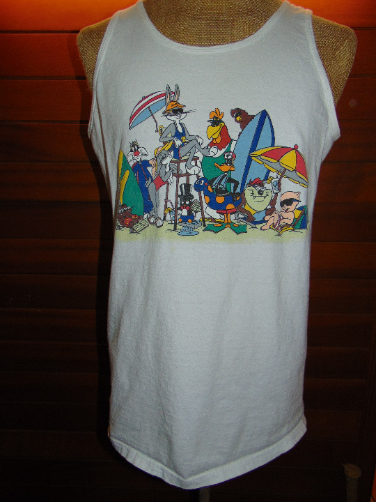 Vintage Acme Clothing Looney Tunes Tank Top Adult White Medium M USA Cartoon