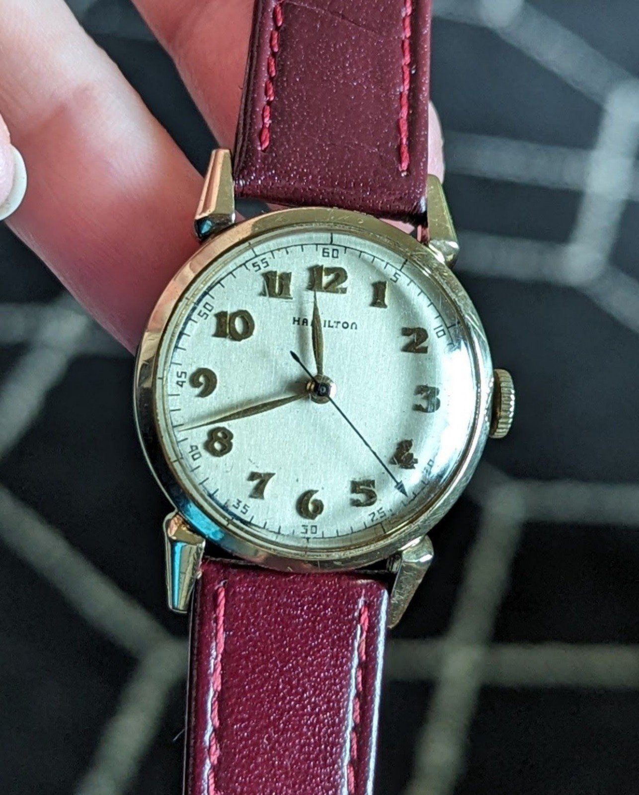 1948 Hamilton Secometer B Vintage Watch, 18j Manual Wind in Very Nice Condition!