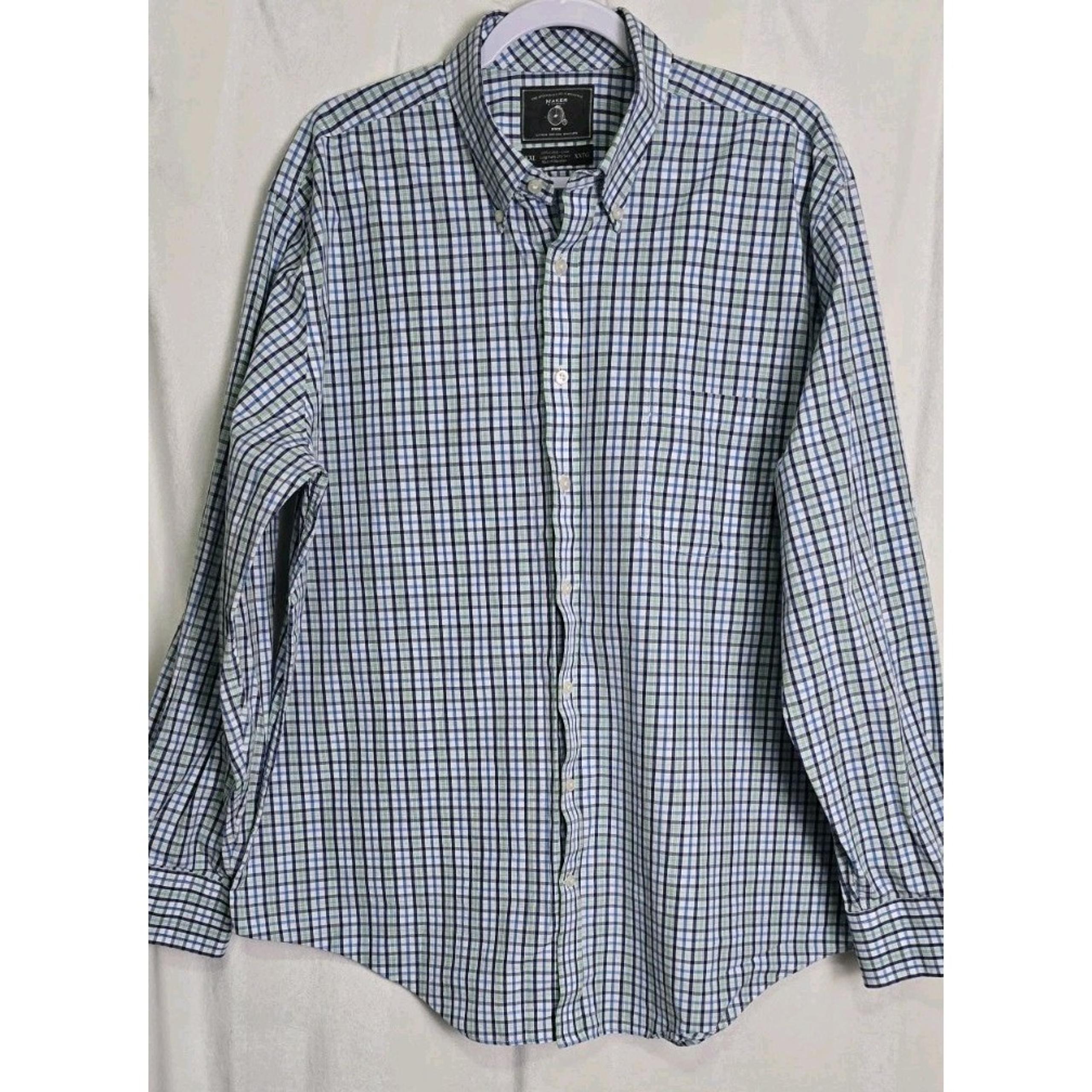 Maker & Company MMX Shirt Mens XXL Long Sleeve Collard Multicolor