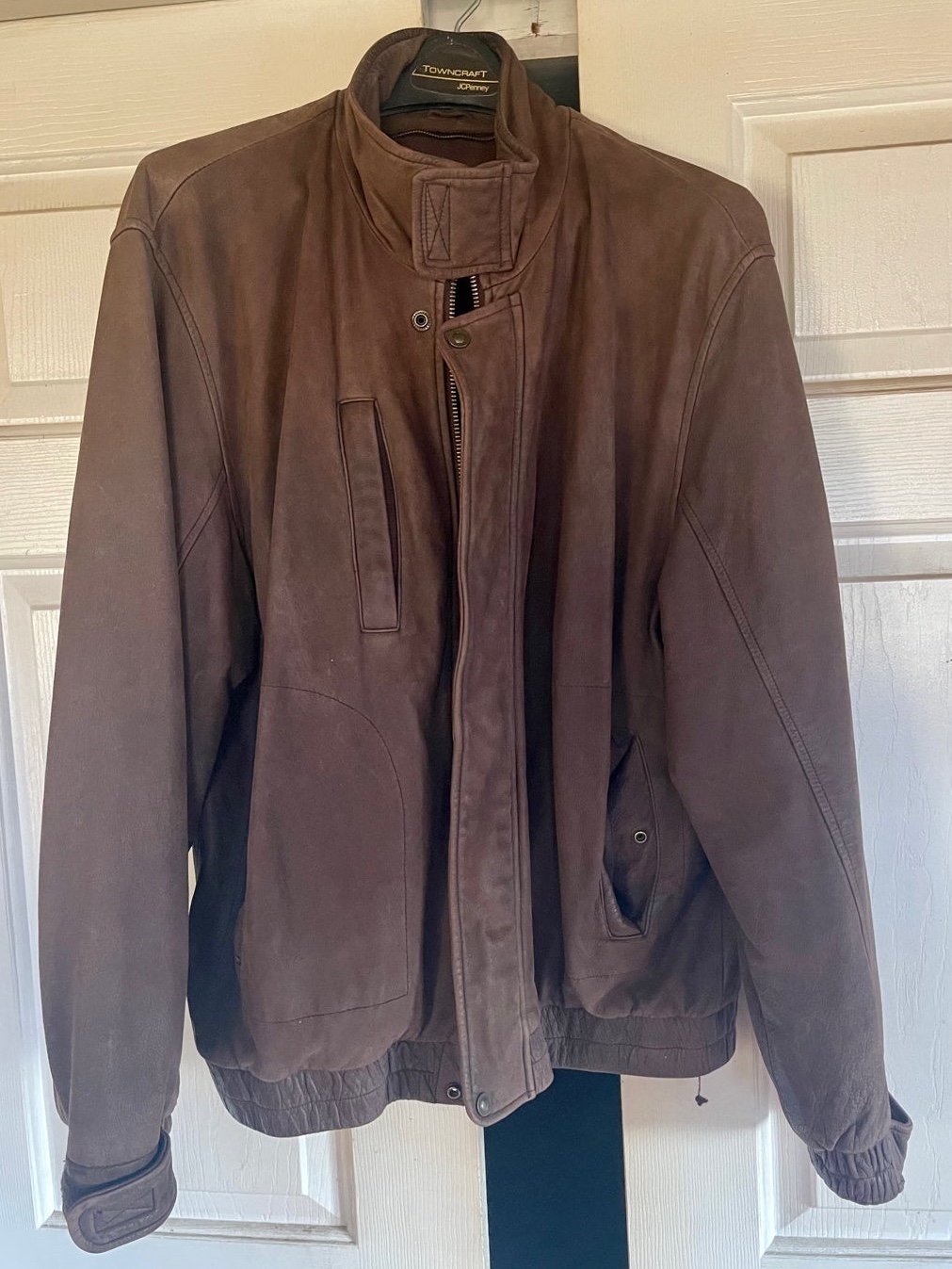 Wilsons Adventure Bound Brown Leather Bomber Jacket Size XL