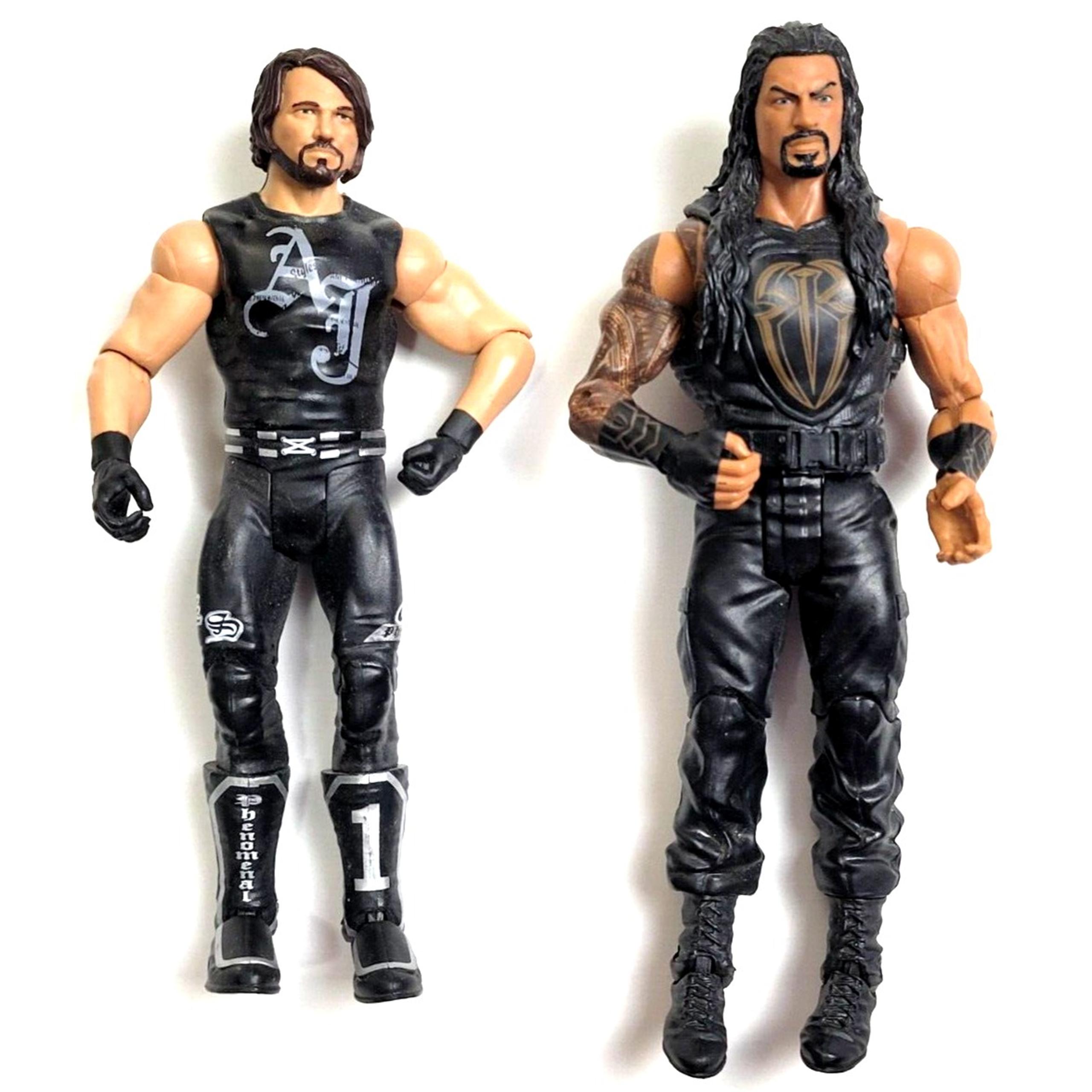 ROMAN REIGNS & AJ STYLES - WWE BATTLE PACK 45 ACTION FIGURES WWF  WWE