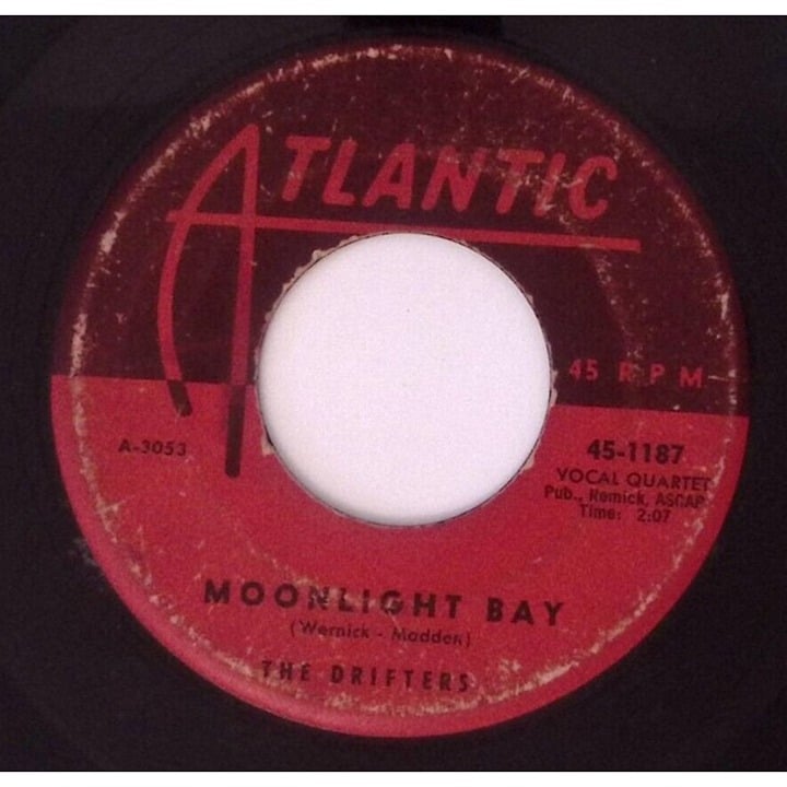 THE DRIFTERS MOONLIGHT BAY/DRIP DROP ATLANTIC RECORDS VINYL 45 66-78