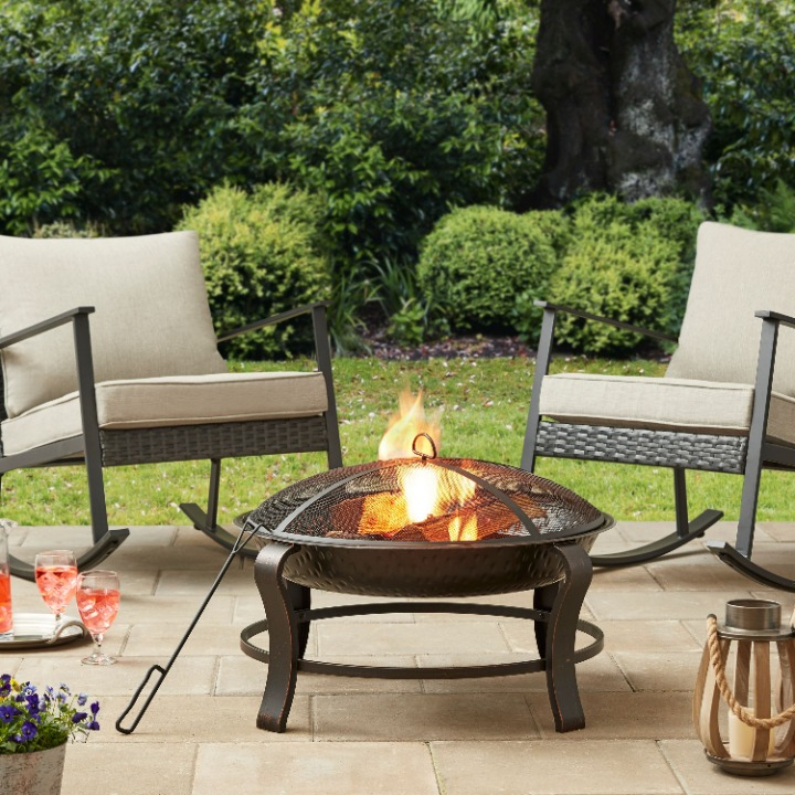 Wood Burning Fire Pit 28 inch Round