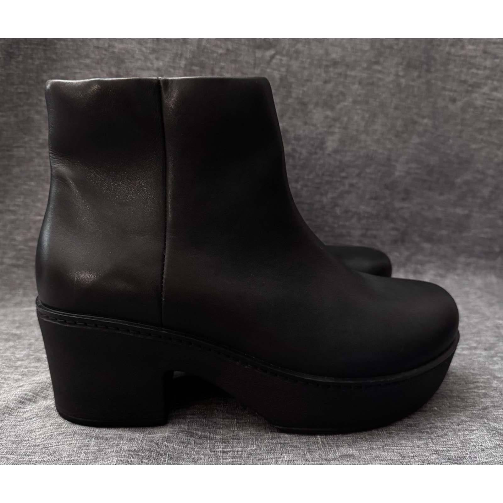FitFlop Pilar Ankle Boot Platform Black Women's Size 8.5