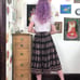 Vintage Indian Cotton Gauze Printed Skirt, 1970s Bohemian Block Print Midi, XS