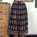 Vintage Indian Cotton Gauze Printed Skirt, 1970s Bohemian Block Print Midi, XS