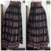 Vintage Indian Cotton Gauze Printed Skirt, 1970s Bohemian Block Print Midi, XS