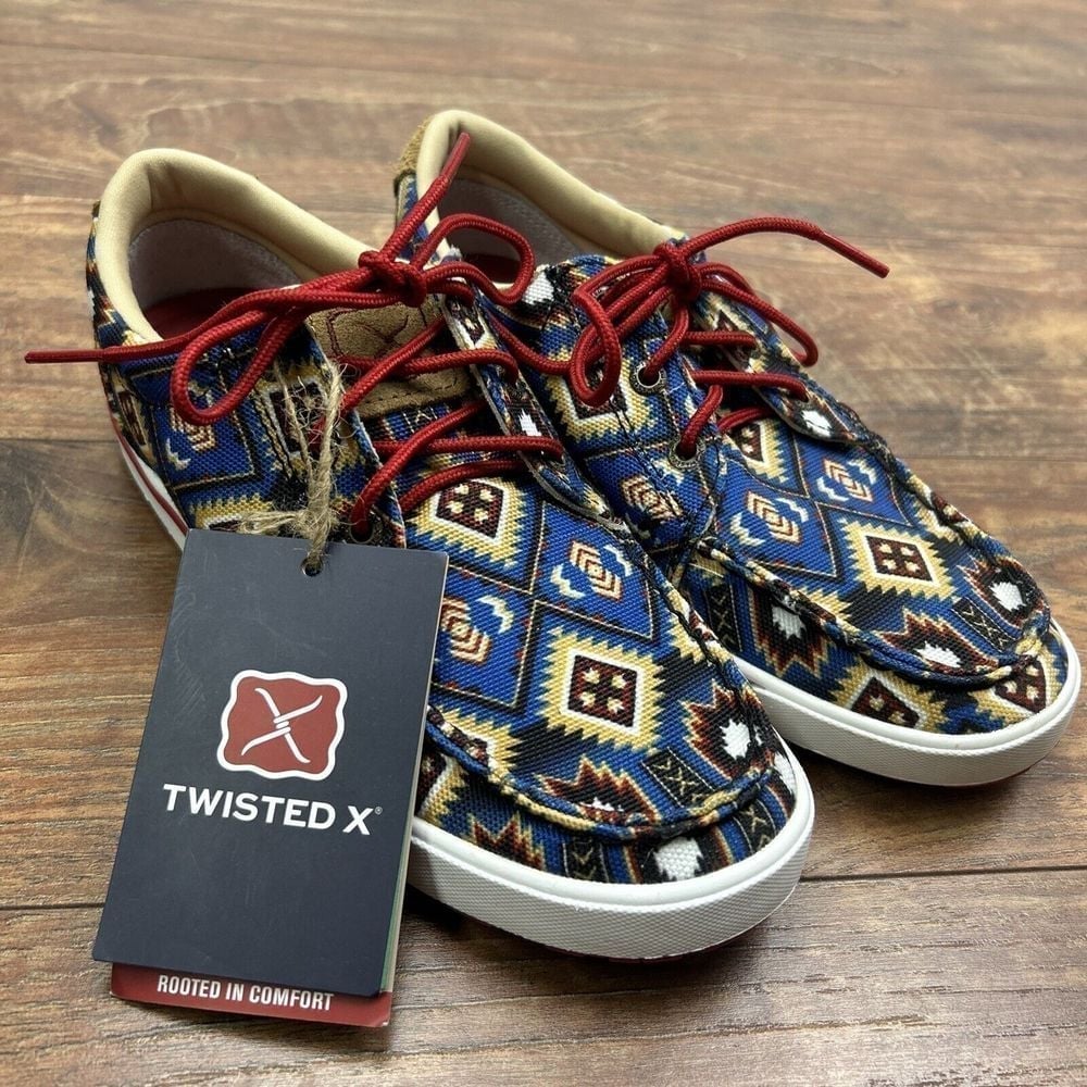 Twisted X Ladies Kicks Aztec All Over Print Shoe Size 6M WCA0044 Western NWT