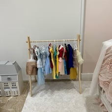 Children's rack, natural clothing rack, clothing storage, nursery decor