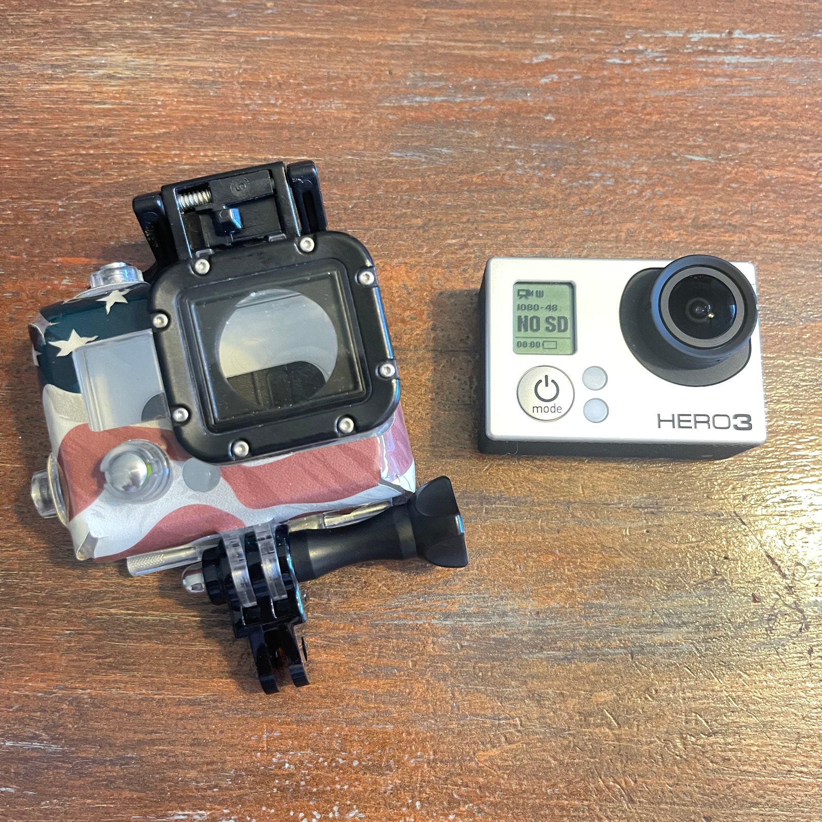 GoPro Hero3 Action Camera with Waterproof US Flag Case