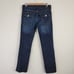 True Religion Ricky Jeans Mens 34 Blue Denim Relaxed Straight Dark Wash Zip