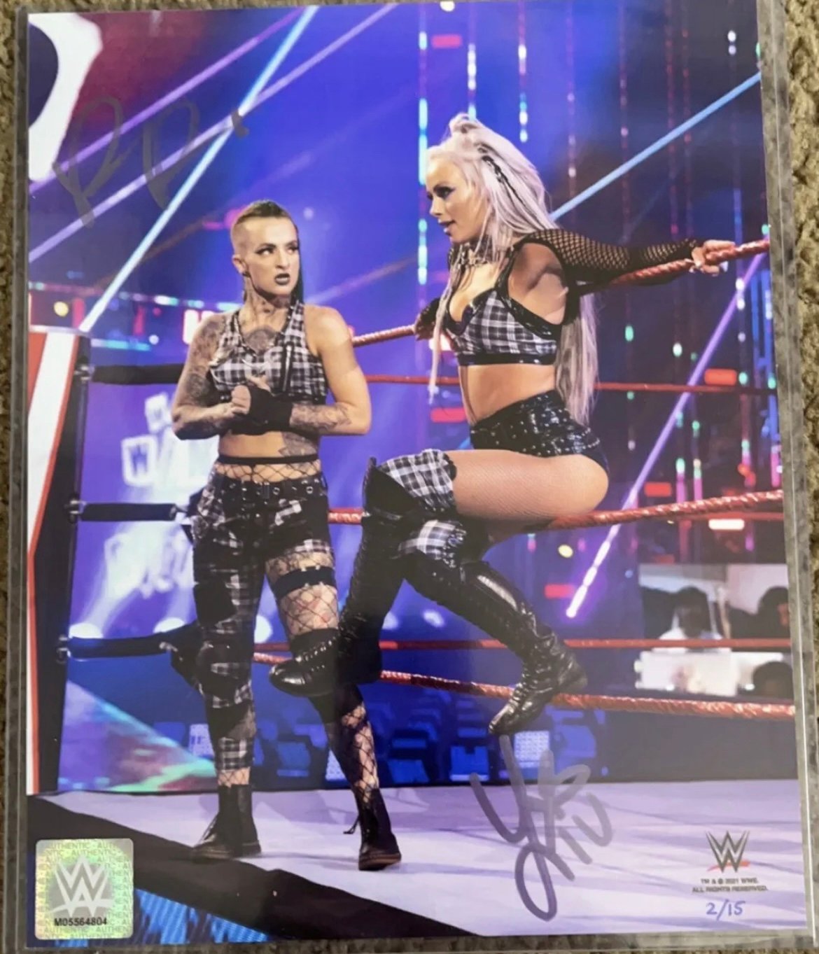 Liv Morgan and Ruby Riott SIGNED 8x10 Photo