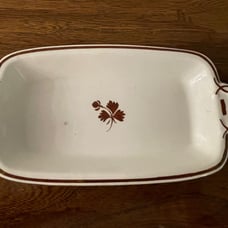 Antique Wedgwood butter plate tea leaf ironstone