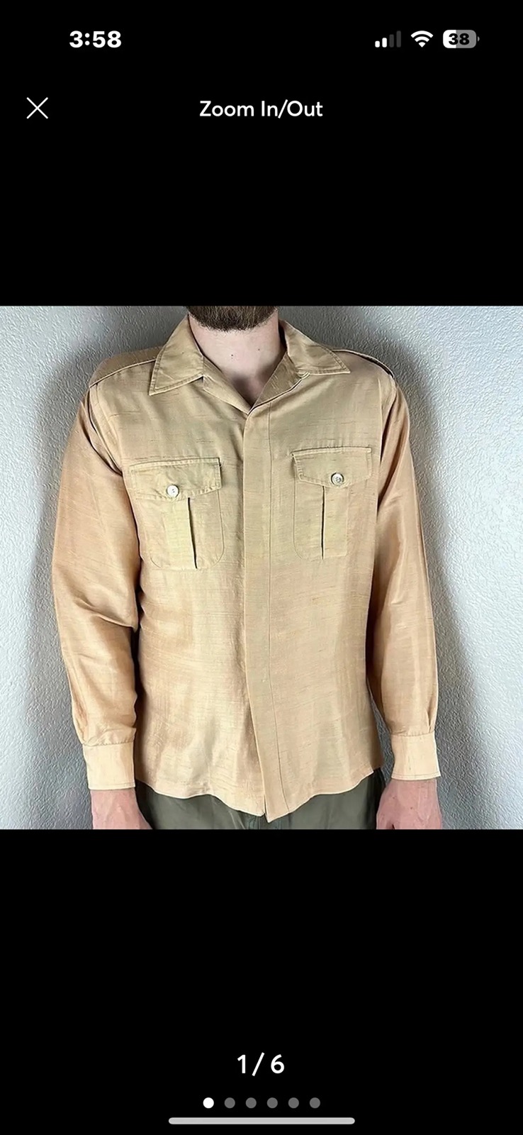 Christian Dior Julius Garfinkle & Co. Silk Button Down Dress Shirt M