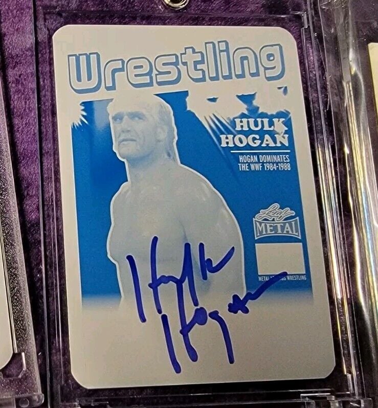 2024 Leaf Legends Wrestling Hulk Hogan ON CARD AUTOGRAPH AUTO #1/1 magenta plate