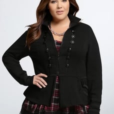 Torrid Black Military Jacket