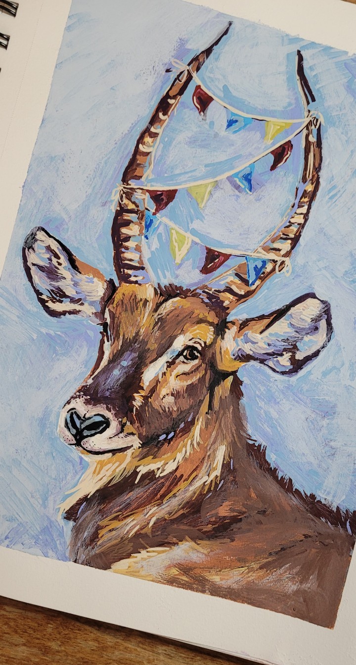 Antelope Deer Painting Posca Pen Markers