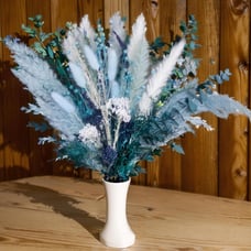 Blue Pampas Grass, Pampas Grass Bouquet , Dried Flower Bouquet