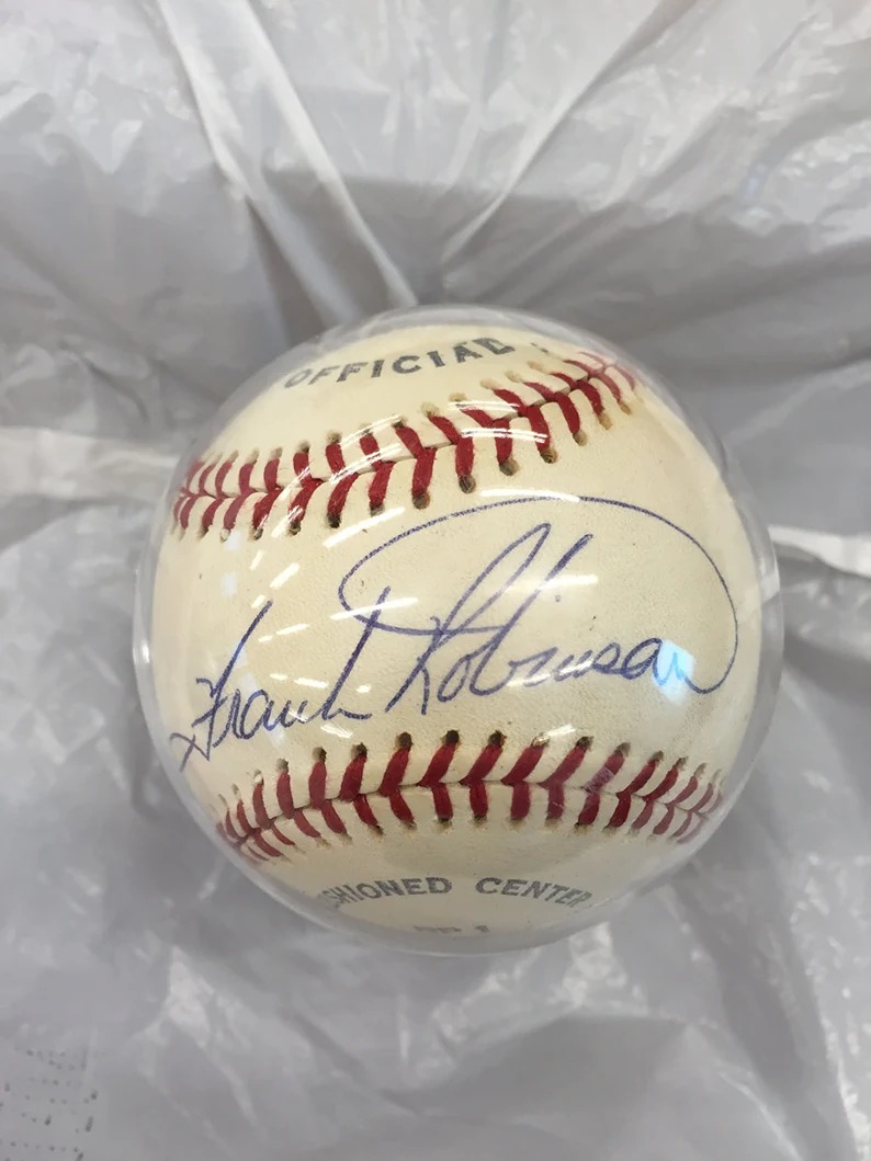 Vintage Frank Robinson Autographed Baseball Mint Circa early 1982