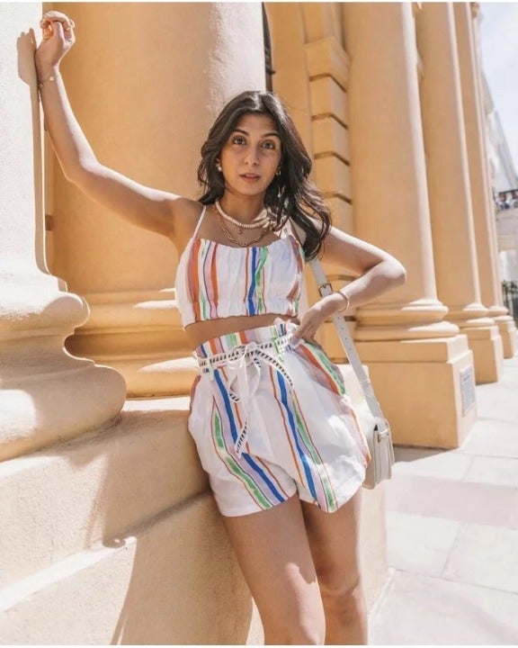 Lemlem x H&M Crop Top BLOGGER FAVE szS Lyocell Linen SOLD OUT White Striped NWOT