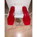 RAYE Etienne Low Heel in Red Leather 8 with Box Womens sandals