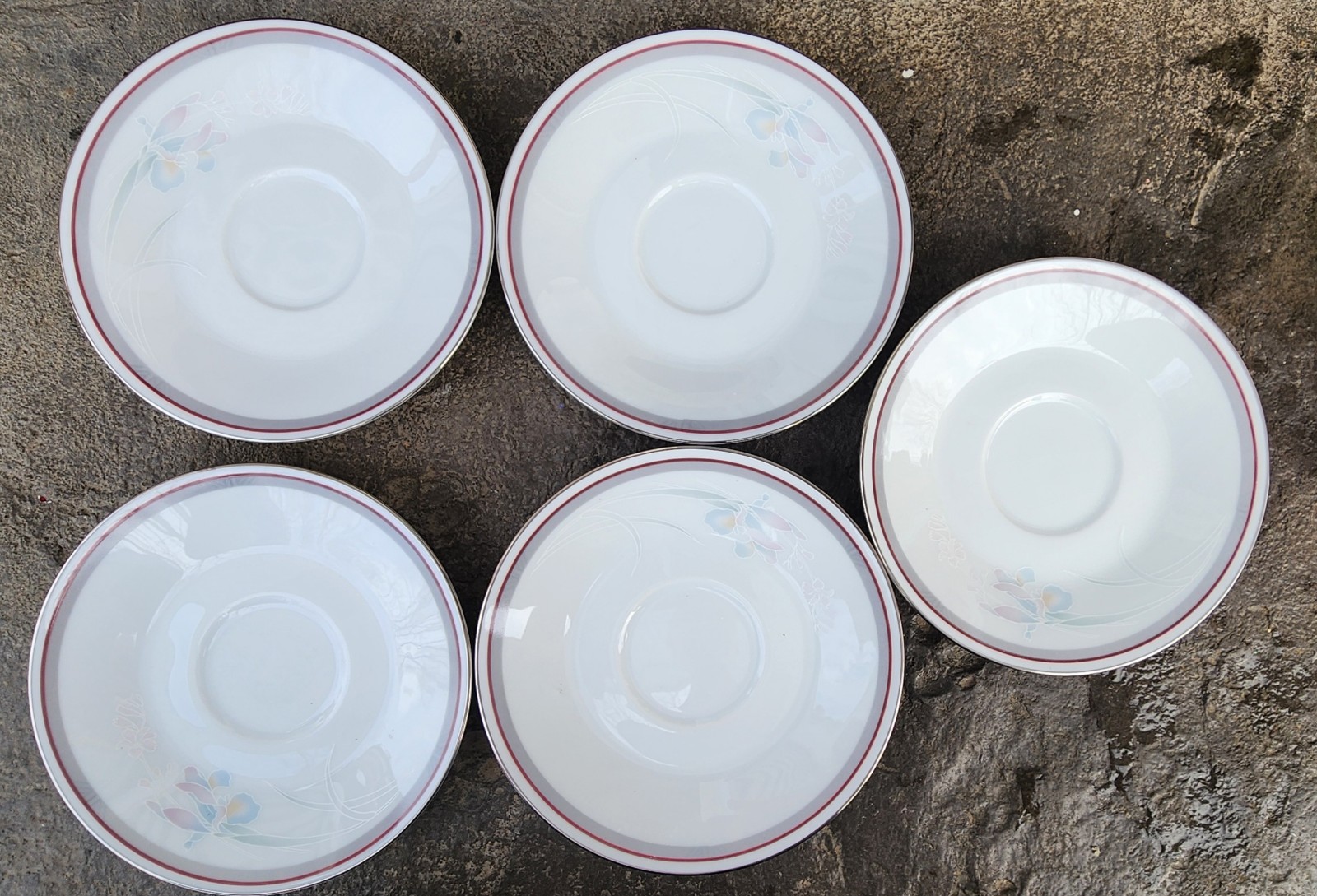 Vintage Noritake Malverne Saucers Lot 5 . 1983-1996. Japan