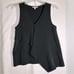Halston Women's size XS Sleeveless Asymmetrical Flowy Soft Black Top