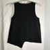 Halston Women's size XS Sleeveless Asymmetrical Flowy Soft Black Top