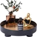 Decorative Tray Coffee Table Tray Round 12 Inch Black