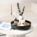 Decorative Tray Coffee Table Tray Round 12 Inch Black