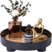 Decorative Tray Coffee Table Tray Round 12 Inch Black