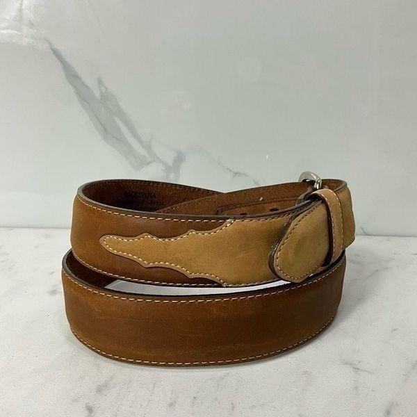 SILVER CREEK Two Tone Leather Belt