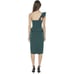 Bardot Camelia Ruffled One Shoulder Sheath Dress in Evergreen NWT